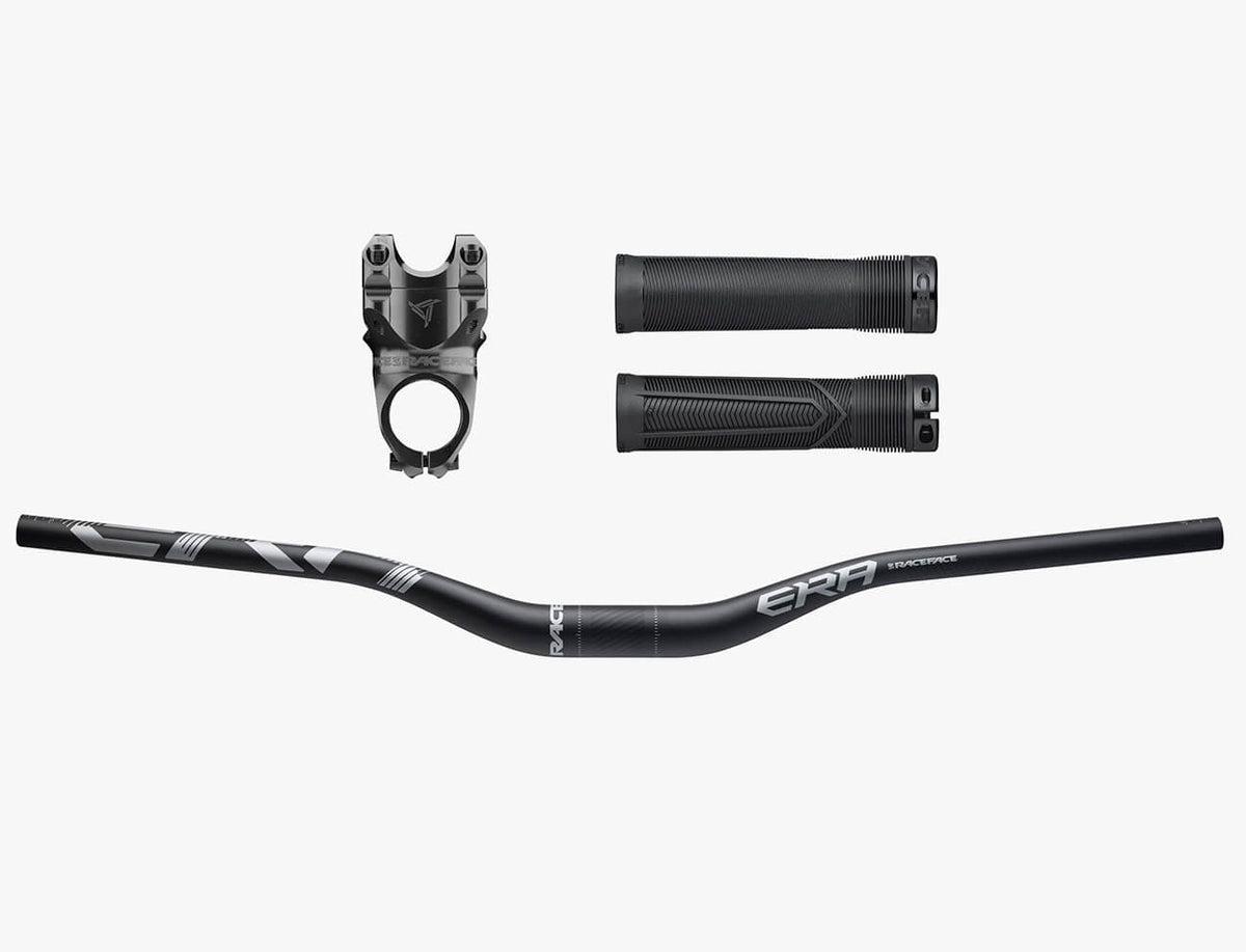 RACEFACE ハンドルステムセット 35mm　グリップ付き RaceFace Turbine R 35 Stem - 40mm, 35 mm Clamp, +/-0, 1 1/8 パーツ